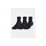 Under Armour Cotton Cushioned Quarter Κάλτσες Κοντές 3 Ζευγάρια (1386372 001)