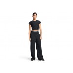 Under Armour Rival Wide Leg Γυναικείο Παντελόνι Φόρμας Μαύρο