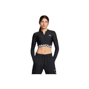 Under Armour Heatgear Rib 1-4 Crop Top Μακρυμάνικο Γυναικείο (1388692 001)