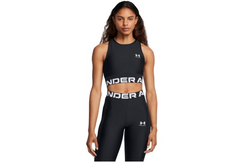 Under Armour Heatgear Rib Crop Top Αμάνικο Γυναικείο (1388694 001)
