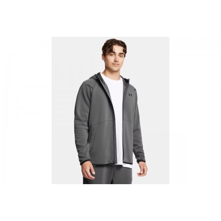 Under Armour Unstoppable Fleece Ανδρική Ζακέτα με Κουκούλα Γκρι Σκούρο