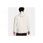 Under Armour Unstoppable Fleece Ανδρική Ζακέτα με Κουκούλα Εκρού