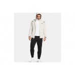 Under Armour Unstoppable Fleece Ανδρική Ζακέτα με Κουκούλα Εκρού