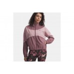 Under Armour Rival Woven Γυναικείο Αδιάβροχο Μπουφάν Σάπιο Μήλο, Ροζ