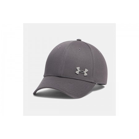 Under Armour Essential Low Raised Metal Logo Καπέλο Strapback Γκρι