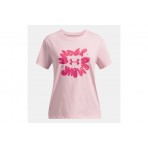 Under Armour Bubble Wordmark Κοντομάνικο T-Shirt Ροζ, Φούξια