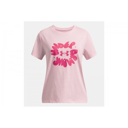 Under Armour Bubble Wordmark Κοντομάνικο T-Shirt Ροζ, Φούξια