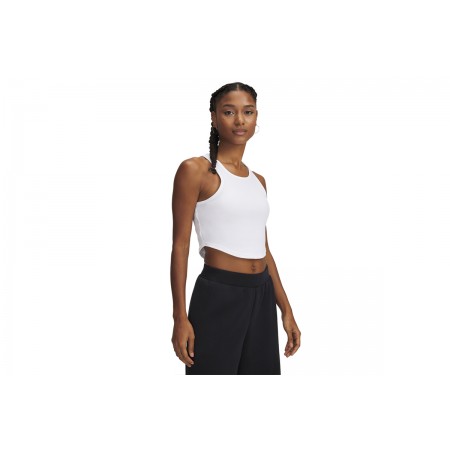 Under Armour Rival Γυναικείο Αμάνικο T-Shirt Λευκό