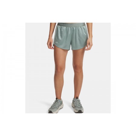 Under Armour Tech Play Up Shine Γυναικείο Σορτς Μέντα