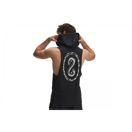 Under Armour Project Rock Snake Ανδρικό Αμάνικο T-Shirt με Κουκούλα