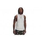 Under Armour Project Rock Snake Ανδρικό Αμάνικο T-Shirt με Κουκούλα Λευκό