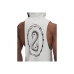 Under Armour Project Rock Snake Ανδρικό Αμάνικο T-Shirt με Κουκούλα Λευκό
