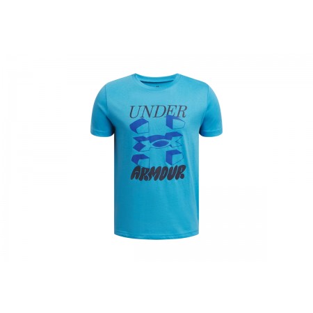 Under Armour B Split Big Logo Κοντομάνικο T-Shirt Γαλάζιο