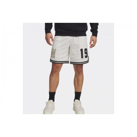 Under Armour Courtside Hoops Ανδρική Μπασκετική Βερμούδα Εκρού