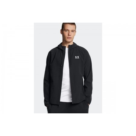Under Armour Rival Woven Windbreaker Ανδρικό Αντιανεμικό Μπουφάν Μαύρο