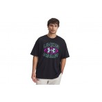 Under Armour Heavyweight Hoops Hoopnotic Κοντομάνικο T-Shirt Μαύρο