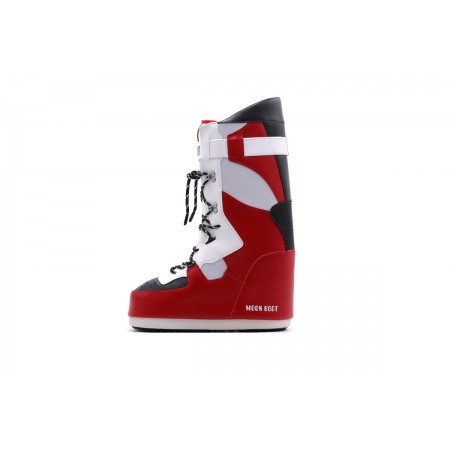 Moon Boot Sneaker Hi Unisex Μπότες Χιονιού Λευκό, Μαύρο, Κόκκινο