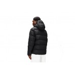 Rains Alta Unisex Puffer Μπουφάν με Κουκούλα Μαύρο