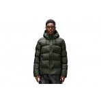 Rains Alta Unisex Puffer Μπουφάν με Κουκούλα Χακί