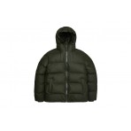Rains Alta Unisex Puffer Μπουφάν με Κουκούλα Χακί