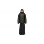 Rains Alta Unisex Puffer Μπουφάν με Κουκούλα Χακί