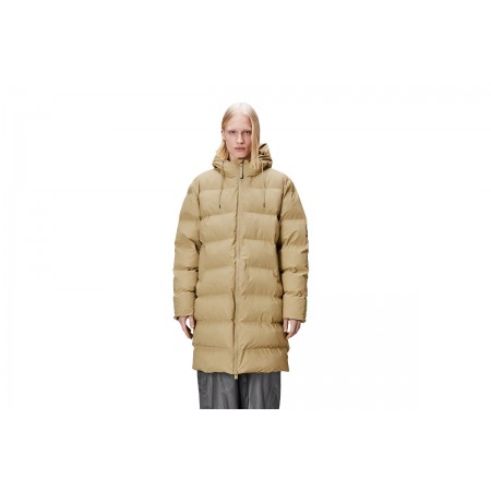 Rains Alta Long Puffer Μπουφάν με Κουκούλα Μπεζ