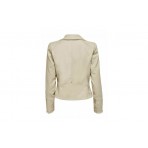 Only Onlgemma Faux Leather Biker Otw Μπουφάν Δερματίνη Γυναικείο (15153079 SILVER LINING)