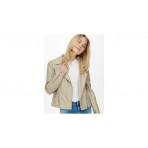 Only Onlgemma Faux Leather Biker Otw Μπουφάν Δερματίνη Γυναικείο (15153079 SILVER LINING)