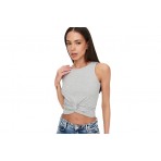 Only Onltine S-L Knot Top Jrs Crop Top Αμάνικο Γυναικείο (15177490 LIGHT GREY)