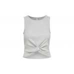 Only Onltine S-L Knot Top Jrs Crop Top Αμάνικο Γυναικείο (15177490 LIGHT GREY)