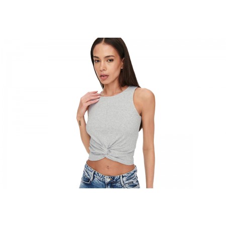 Only Onltine S-L Knot Top Jrs Crop Top Αμάνικο Γυναικείο 