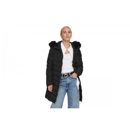 Only Onlnewellan Quilted Hood Fur Coat Otw Μπουφάν Puffer 