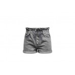 Only Onlcuba Paperbag Dnm Shorts Noos Σορτς Τζην Γυναικείο (15200196 GREY DENIM)