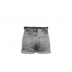 Only Onlcuba Paperbag Dnm Shorts Noos Σορτς Τζην Γυναικείο (15200196 GREY DENIM)