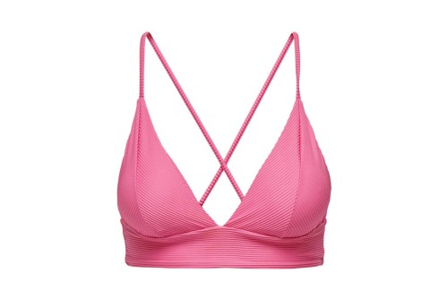 Only Onlbobby Life Rib Bikini Top Μαγιό Bikini Top Γυναικείο (15223709 FANDANGO PINK)