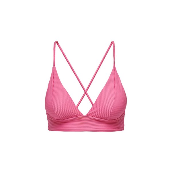 Only Onlbobby Life Rib Bikini Top Μαγιό Bikini Top Γυναικείο (15223709 FANDANGO PINK)