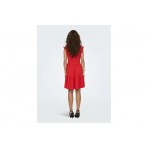 Only Onlmay Cap Sleev Fril Dress Jrs Noos Φόρεμα Mini Γυναικείο (15226992 HIGH RISK RED)