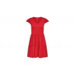 Only Onlmay Cap Sleev Fril Dress Jrs Noos Φόρεμα Mini Γυναικείο (15226992 HIGH RISK RED)