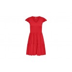 Only Onlmay Cap Sleev Fril Dress Jrs Noos Φόρεμα Mini Γυναικείο (15226992 HIGH RISK RED)
