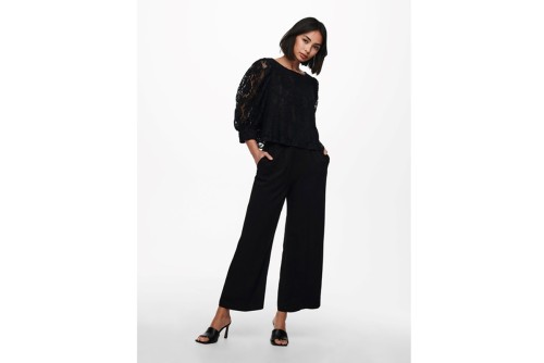 Only Onlcaly Life Hw Pb Wide Crop Pnt Noos Παντελόνα (15227051 BLACK)