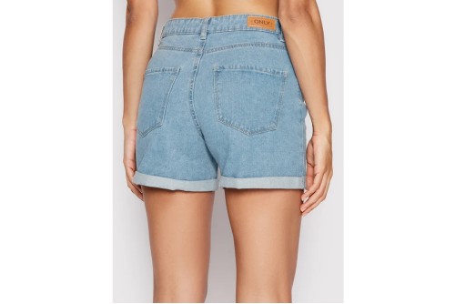 Only Onlvega Hw High Waist Σορτς Τζιν Γυναικείο (15230571 LIGHT BLUE DENIM)