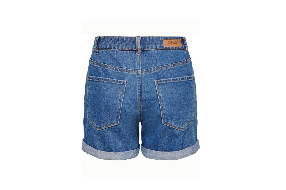 Only Onlvega Life Hw Mom Shorts Noos Ψηλόμεσο Σορτς Τζην Γυναικεί (15230571 MEDIUM  BLUE DENIM) | Hall of Brands