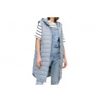 Only Onlmelody Hooded Waistcoat Shiny Otw (15242431 BLUE BLIZZARD)