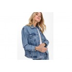 Only Onlekat Life Ls Ovs Μπουφάν Τζιν Γυναικείο (15248786 MEDIUM BLUE DENIM)