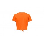 Only Onlmay S-S Short Knot Top Box Jrs Top Κοντομάνικο Γυναικείο (15257467 ORANGE PEEL)