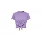 Only Onlmay S-S Short Knot Top Box Jrs Top Κοντομάνικο Γυναικείο (15257467 PURPLE ROSE)