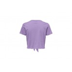 Only Onlmay S-S Short Knot Top Box Jrs Top Κοντομάνικο Γυναικείο (15257467 PURPLE ROSE)