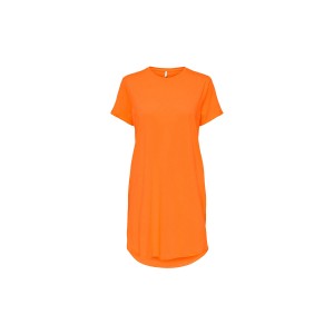 Only Onlmay S-S Dress Box Jrs Φόρεμα Mini Γυναικείο (15257474 ORANGE PEEL)