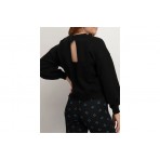 Only Onlann L-S Open Back O-Neck Swt Μπλούζα Με Λαιμόκοψη (15272496 BLACK)