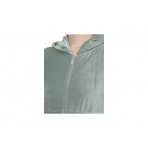 Only New Sira L-S Zip Swt Ζακέτα Βελουτέ Γυναικεία (15272537 LILY PAD)